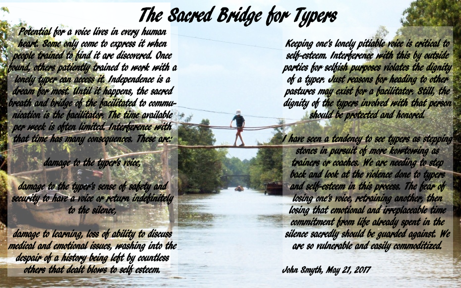 The Sacred Bridge for Typers, by John Smyth, May 21, 2017